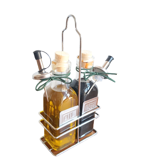 Koldpresset olivenolie og balsamico i holder 2 x 150ml