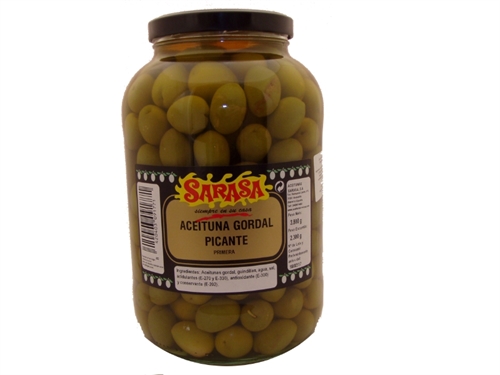 Oliven, Gordal m sten 3,8/2,3kg, grønne